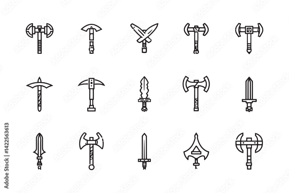 Obraz premium War hammer ultra minimalist line art