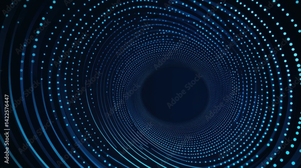 A vibrant, modern spiral halftone circle offers a playful twist against a dark blue backdrop. Perfect for creative projects A vibrant, modern spiral halftone circle offers a playful twist against a dark blue backdrop. Perfect for creative projects