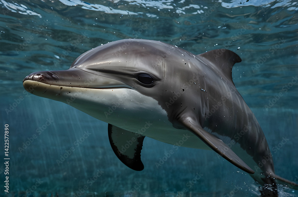 Naklejka premium Spinner Dolphin Close-Up