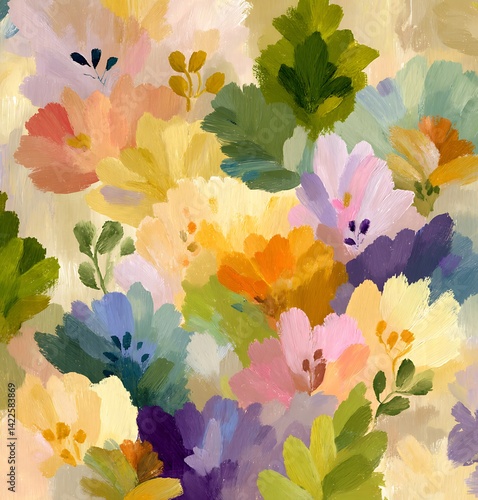 Watercolor Floral Pattern – Soft Pastel Flower Background
