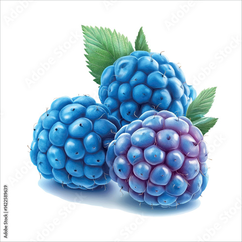 blue raspberry fruit hyper real png flavour vector