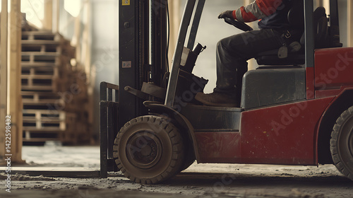 Forklift Operator in Industrial Setting