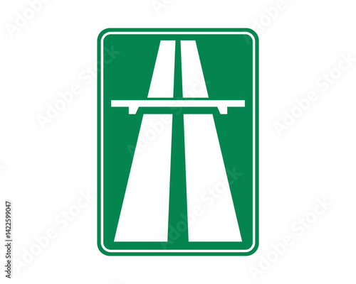 Motorway Road Sign, Highway Route Indicator, Traffic Navigation Symbol – High Quality Vectorial Stock Image