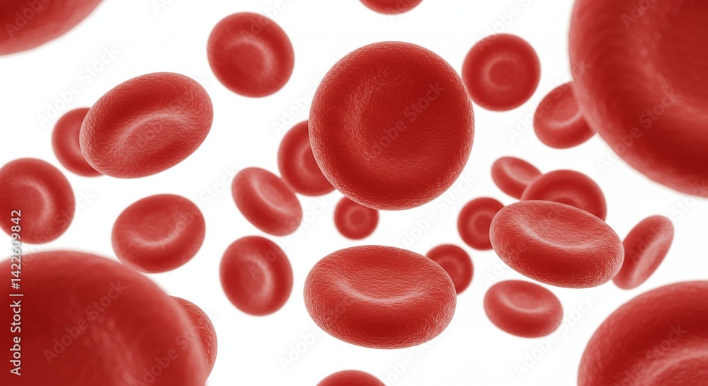 Detailed Microscopic View of Numerous Red Blood Cells on a Bright White Background Demonstrating Cellular Structure for Scientific Education Detailed Microscopic View of Numerous Red Blood Cells on a Bright White Background Demonstrating Cellular Structure for Scientific Education