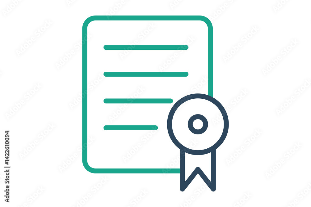 Patent icon. line icon style. icon related to legal protection. law elements vector illustration Patent icon. line icon style. icon related to legal protection. law elements vector illustration