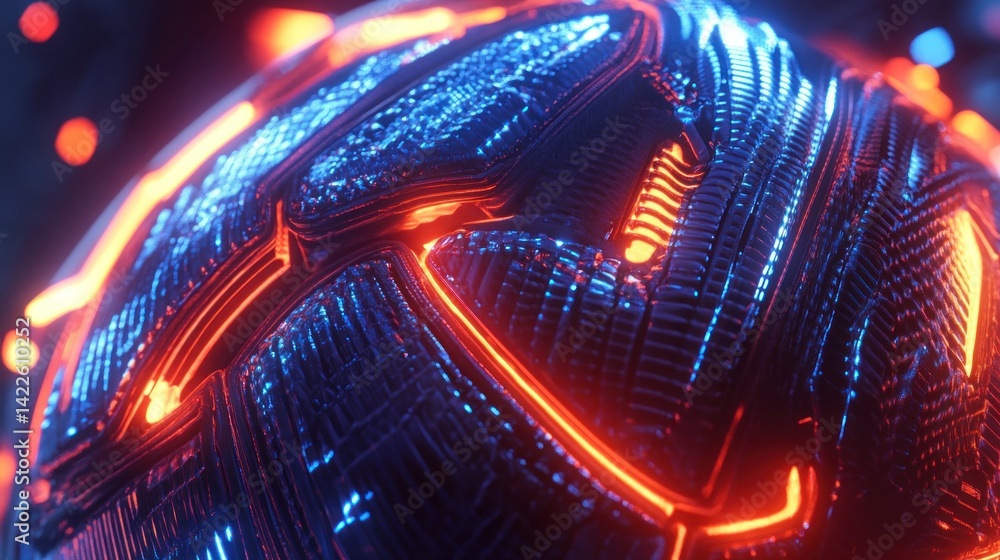 Futuristic sphere glows, abstract background Futuristic sphere glows, abstract background