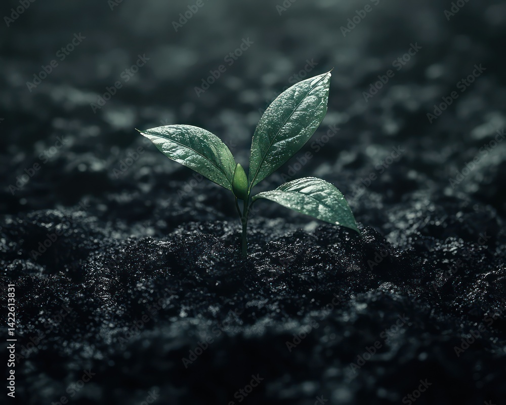 Dark soil sprout growth resilience Dark soil sprout growth resilience