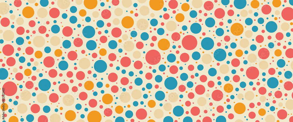 multicolored circle pattern on beige background multicolored circle pattern on beige background