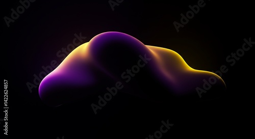 abstract background with glowing lines blue and yellow modern symbol