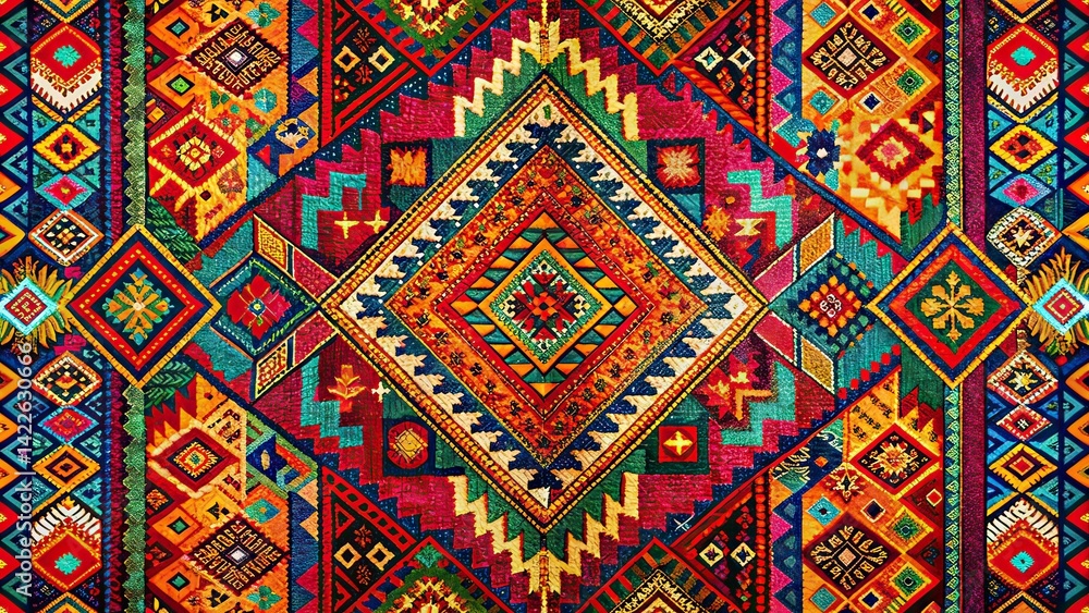 Ethnic Fabric Patterns - Double Exposure Art Ethnic Fabric Patterns - Double Exposure Art