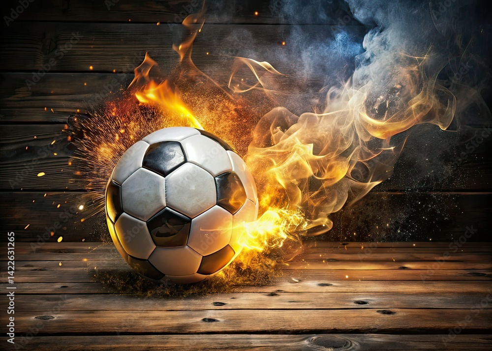 Fototapeta premium Exploding Soccer Ball Macro Photography