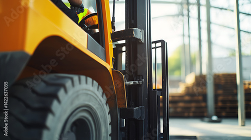 Forklift Operator in Industrial Setting