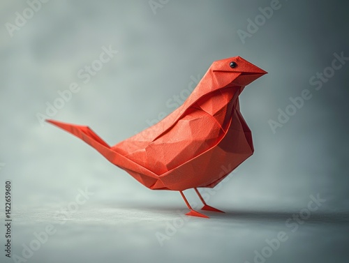 Realistic Origami Bird Decoration for Home Interior Photography, Perfect for Modern Spaces and Artistic Decor Ideas