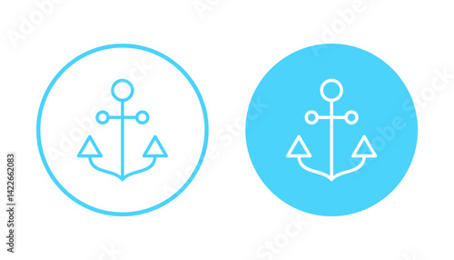 Anchor icon vector. Anchor sign and symbol. Anchor marine icon.