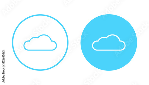 Cloud icon vector. cloud sign and symbol