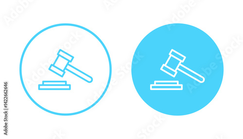 Gavel icon vector. judge gavel sign and symbol. law icon. auction hammer