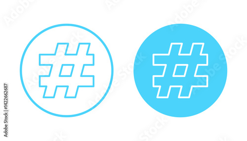 Hashtag icon vector. hashtag sign and symbol