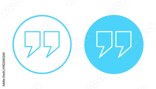 Quote icon vector. Quotation mark sign and symbol