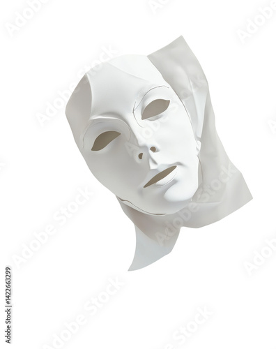 Obraz na płótnie Artistic white mask on isolated background. w salonie