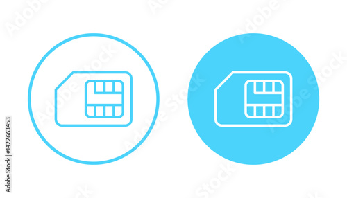 Sim card icon vector. dual sim card sign and symbol