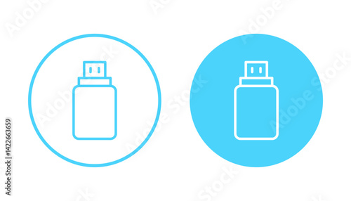 Usb icon vector. Flash disk sign and symbol. flash drive sign.
