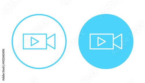 Video icon vector. video camera sign and symbol. movie sign. cinema
