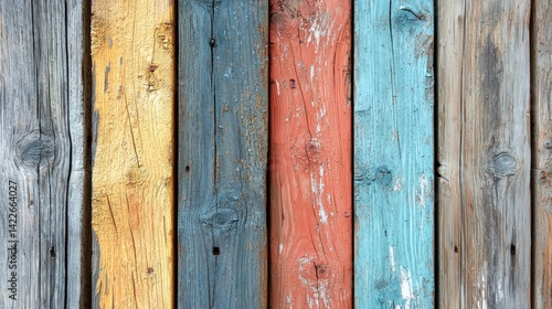 Wallpaper Mural Vibrant and Textured Wooden Planks in Diverse Colors for Repurposing and Decorative Projects Torontodigital.ca