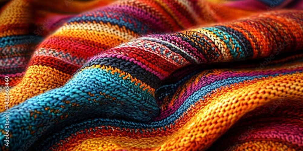 Vibrant macro shot of intricately woven fabric featuring geometric patterns, ideal for designs celebrating culture, textiles, or events like Cinco de Mayo. Vibrant macro shot of intricately woven fabric featuring geometric patterns, ideal for designs celebrating culture, textiles, or events like Cinco de Mayo.