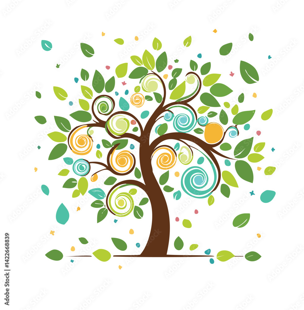 tree with colorful leaves tree with colorful leaves