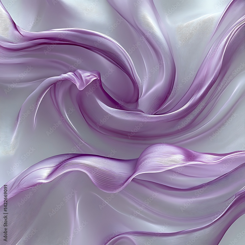 Obraz premium Swirling lavender silk fabric texture