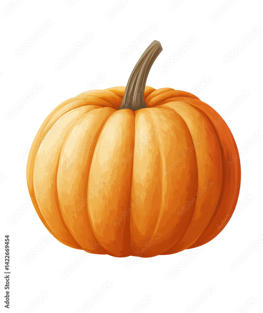 Obraz premium Orange pumpkin on white isolate background