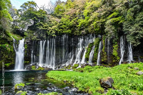 日本静岡富士宮の白糸の滝