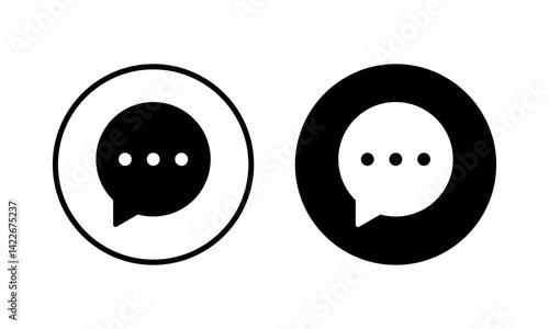 Chat icon vector illustration. speech bubble sign and symbol. comment icon. message