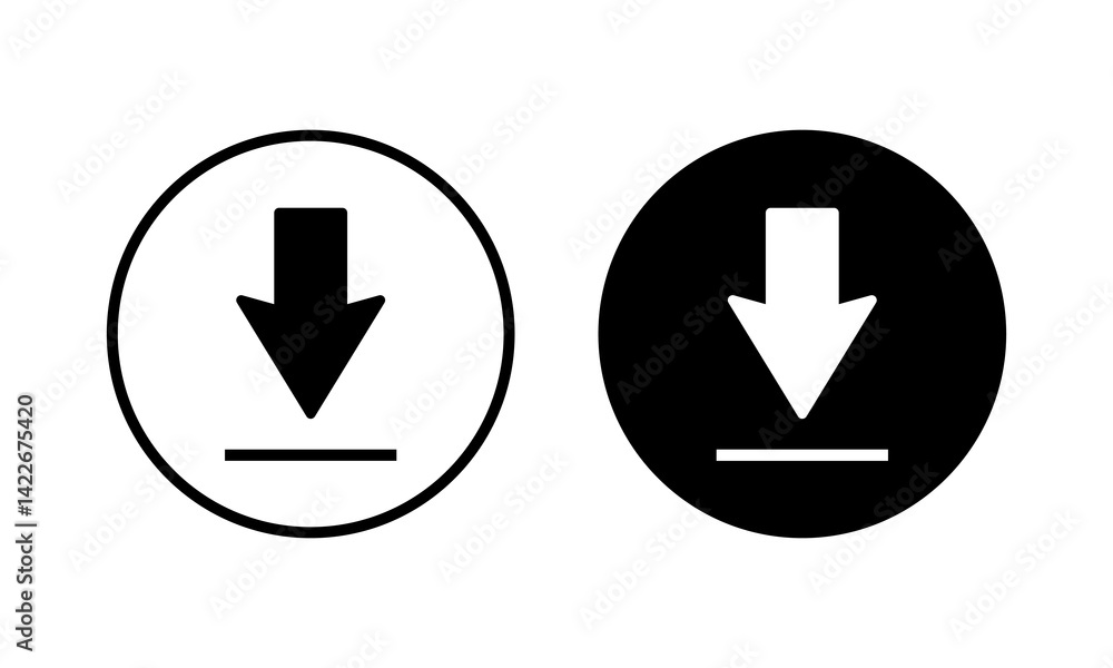 Download icon vector illustration. Download sign and symbol Download icon vector illustration. Download sign and symbol