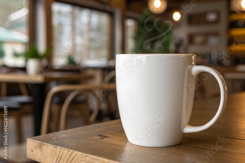 Coffee charming white mug for Mokup - generated by ai