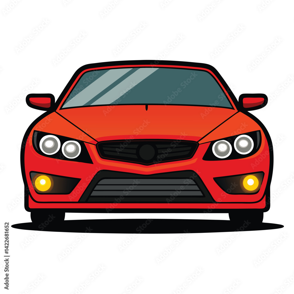 Car headlights shilhotee vector isolated on white background Car headlights shilhotee vector isolated on white background