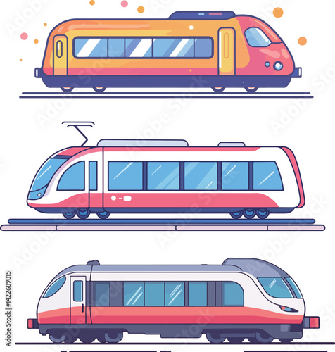 Cartoon train illustration material
