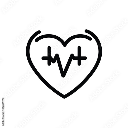 heart and heartbeat symbol