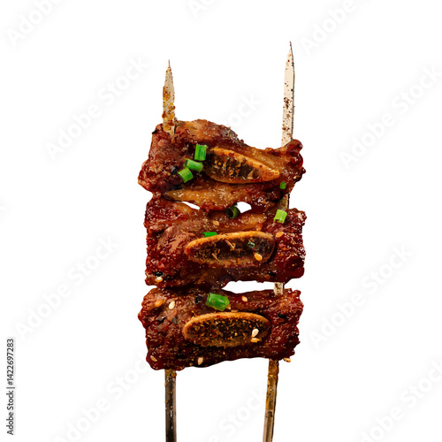 Appetizingly Grilled Ribs with a Spicy Glaze