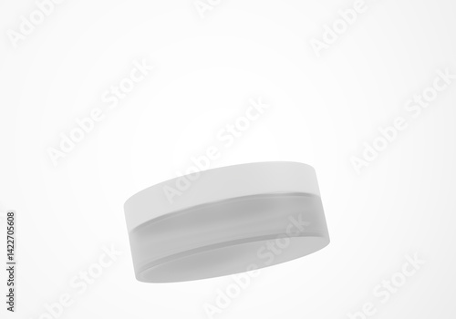 cosmetic jar mockup white background