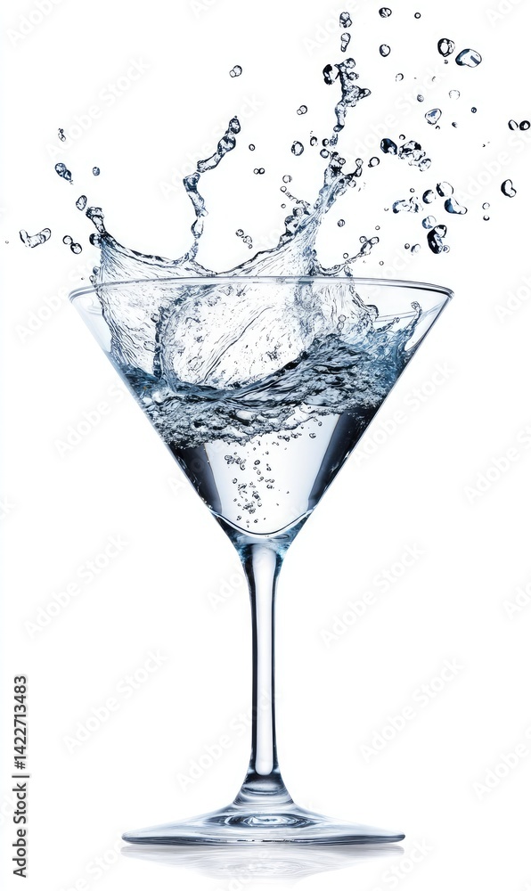 Splashing Martini Glass Splashing Martini Glass