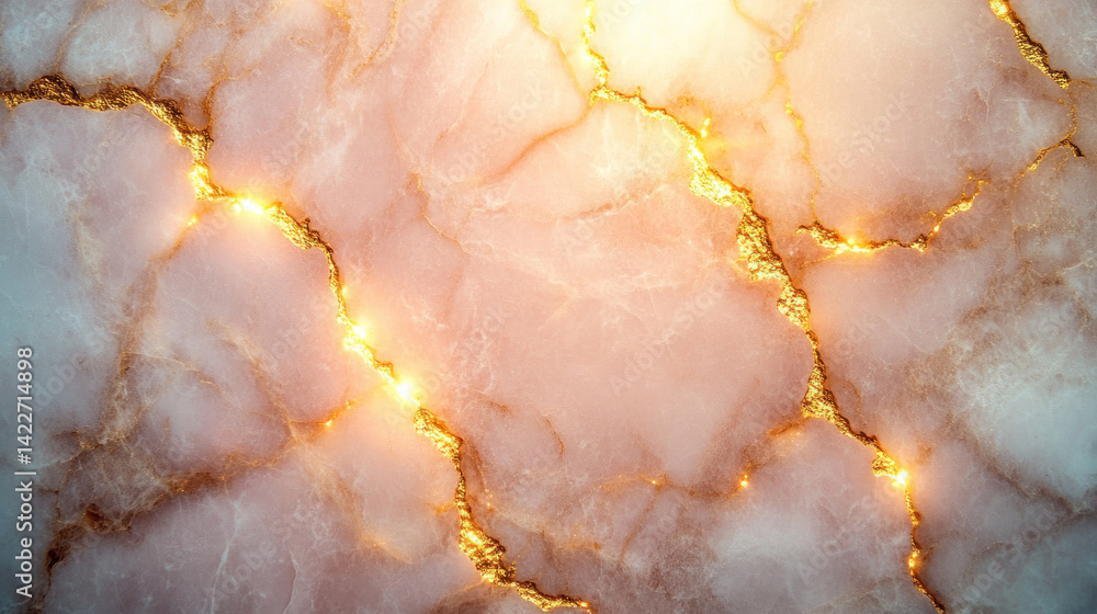 The wall is made of marble and has a gold and white design. The gold and white pattern is visible on the wall, and the texture of the marble is also gold and white. The wall has a warm The wall is made of marble and has a gold and white design. The gold and white pattern is visible on the wall, and the texture of the marble is also gold and white. The wall has a warm