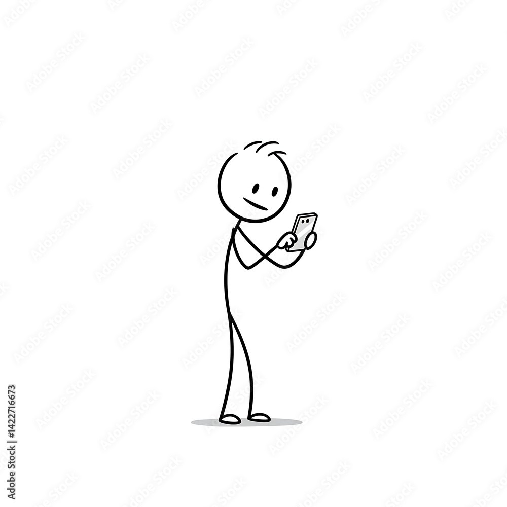 Simple Stick Figure Using Mobile Phone Simple Stick Figure Using Mobile Phone