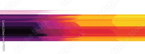 Obraz na płótnie Vector flat illustration of long horizontal stripes in purple, orange, yellow, red, and violet w salonie