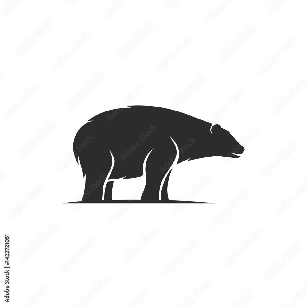 Obraz premium polar bear logo vector icon illustration