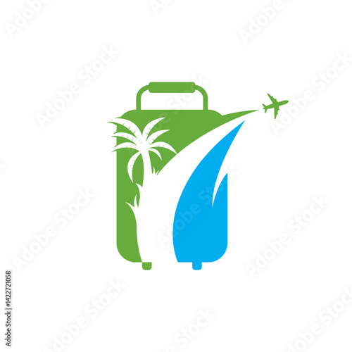 travel bag icon for travel agency vector illustration