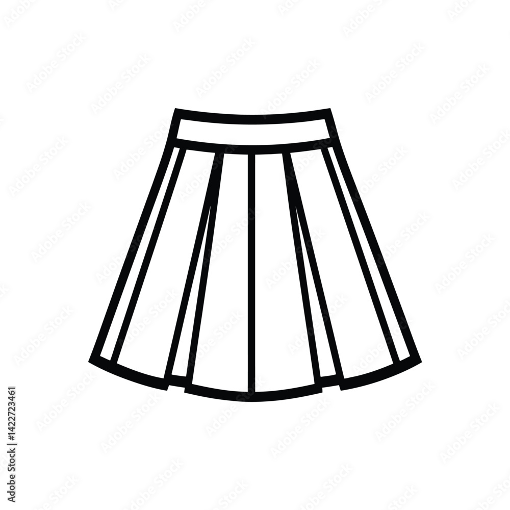 Skirt Icon Pleated Style with Transparent Background Fashion Symbol Isolated Skirt Icon Pleated Style with Transparent Background Fashion Symbol Isolated