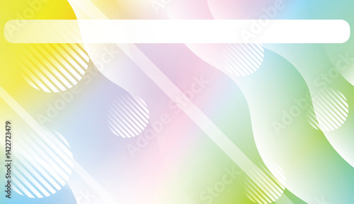 Template Background With Wave Geometric Shape, Lines, Circle. For Design, Presentation, Business. Vector Illustration