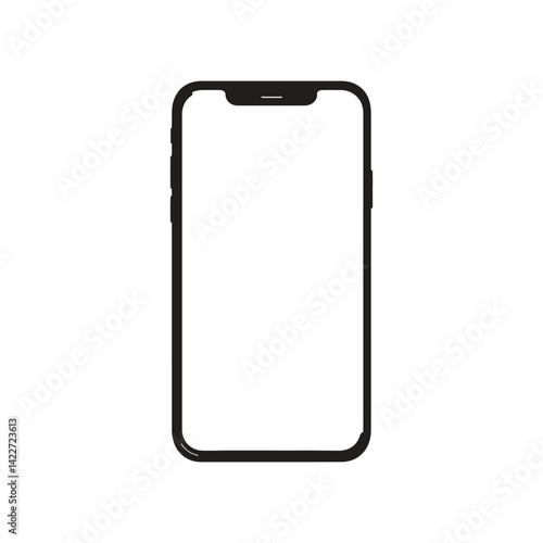 Sleek Smartphone Mockup with Black and Transparent Display Design