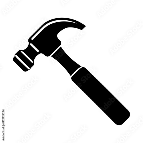 Construction black hammer icon design